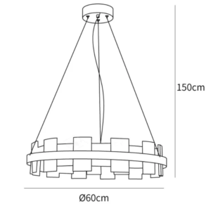 ALABASTER HALO CHANDELIER